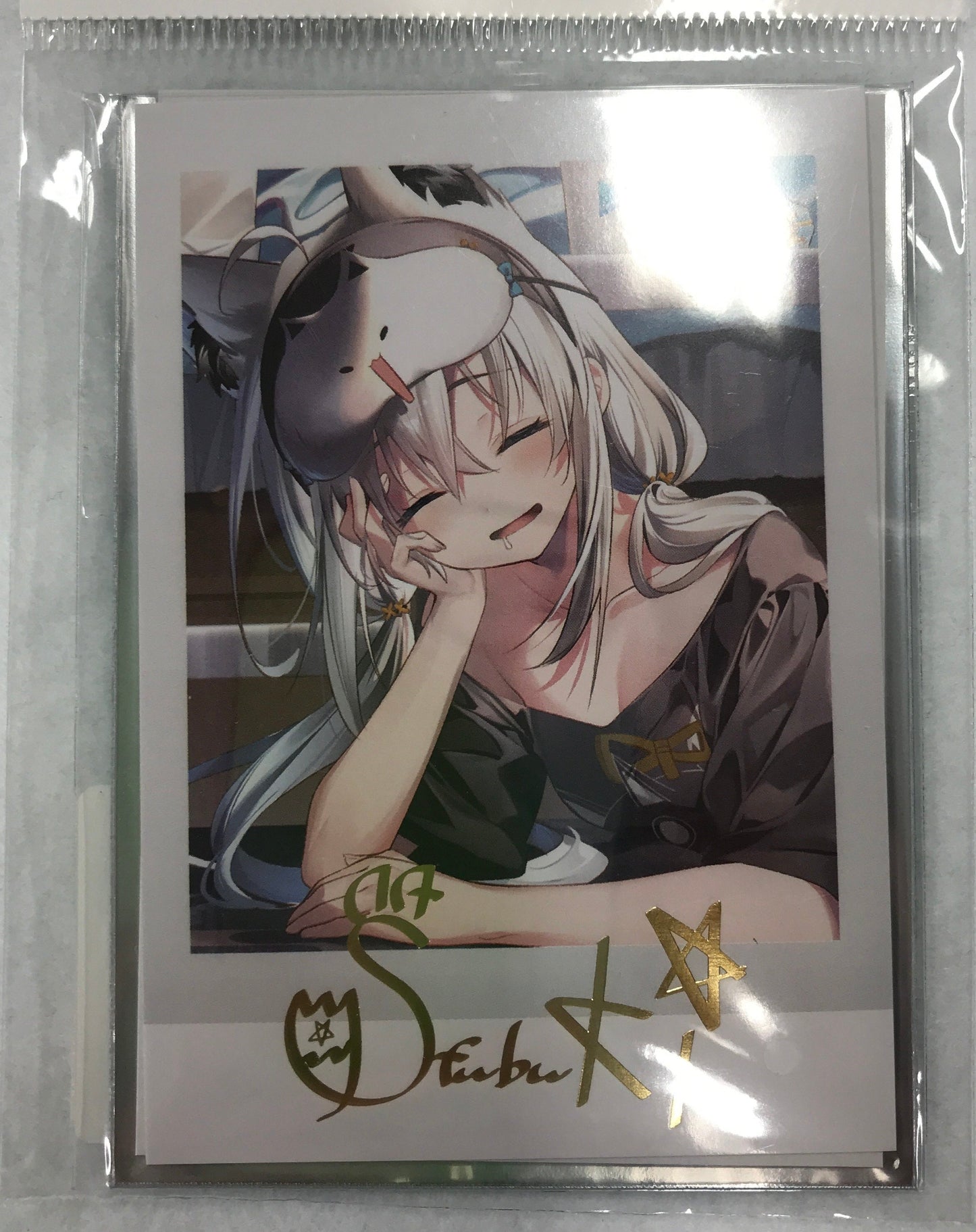 hololive hololive Birthday Anniversary 2023 Foil Stamped Copy Signed Bromide Card Shirakami Fubuki