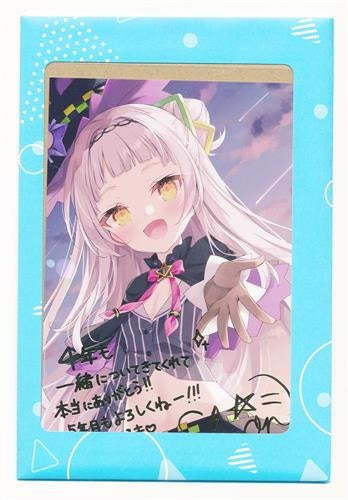 hololive hololive 4th Anniversary Commemoration Foil Stamped Copy Sign Postcard with Message Murasaki Shion