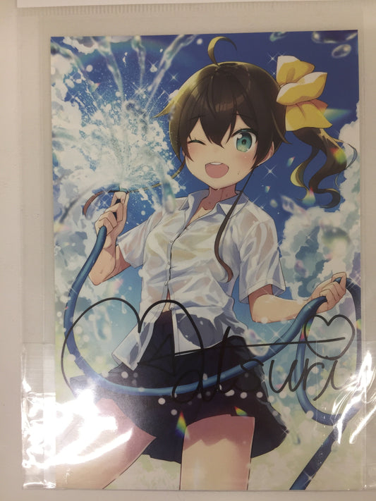 hololive hololive birthday commemorative voice 2020 Handwritten Signatureed letter style message card Natsuiro Matsuri