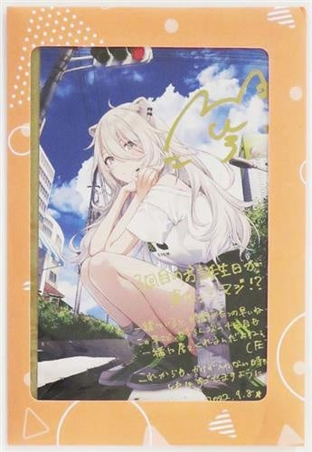 hololive hololive birthday commemoration 2022 Handwritten Autographed postcard with foil stamped message Shishiro Botan