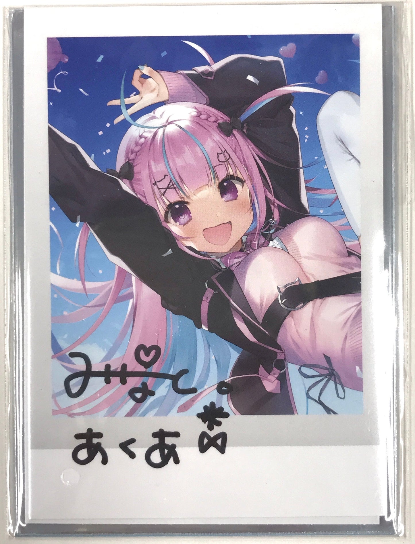 hololive hololive Birthday Anniversary 2022 Handwritten Autograph Instax Bromide Card Minato Aqua