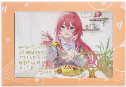 hololive hololive Birthday Anniversary 2023 Handwritten Signatureed Foil Stamped Copy Message Postcard Takane Lui