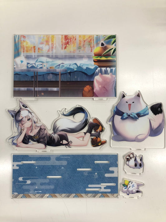 hololive hololive Birthday Anniversary 2023 Everyone Lazy Acrylic Diorama Stand Shirakami Fubuki