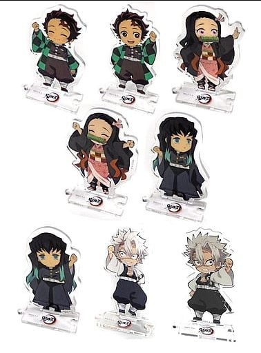 All 8 types set Demon Slayer Kimetsu no Yaiba Character picture scroll cafe in ufotable Cafe Random acrylic stand connected first period