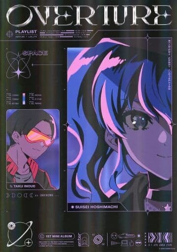 Sony Music Solutions Poster Special Hologram Mini Poster Suisei Hoshimachi TAKU INOUE CD Vtuber Hololive Midnight Grand Orchestra/Overture Limited Edition hmng Ver Mecha Early Reservation Bonus