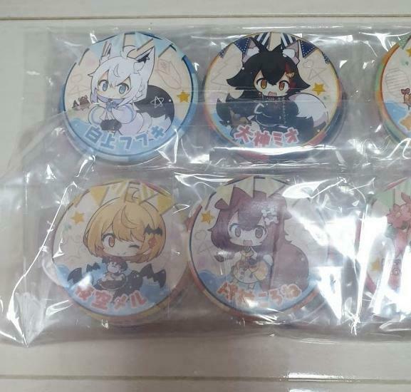 hololive  C96 Comiket complete Can Badge Set Akai Haato Inugami korone Fubuki