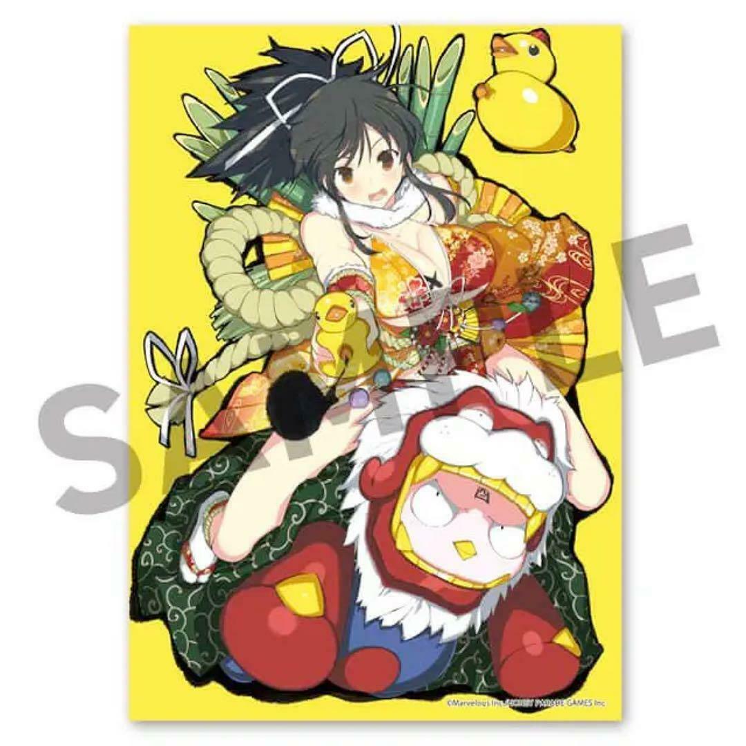Senran Kagura web lottery prize F bath mini poster 7 types can badge 5 types set