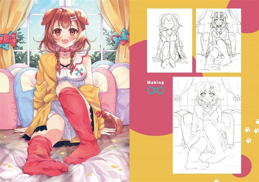 Nanawoya YubiYubi Art Book holoket 2nd hololive Inugami korone illustration