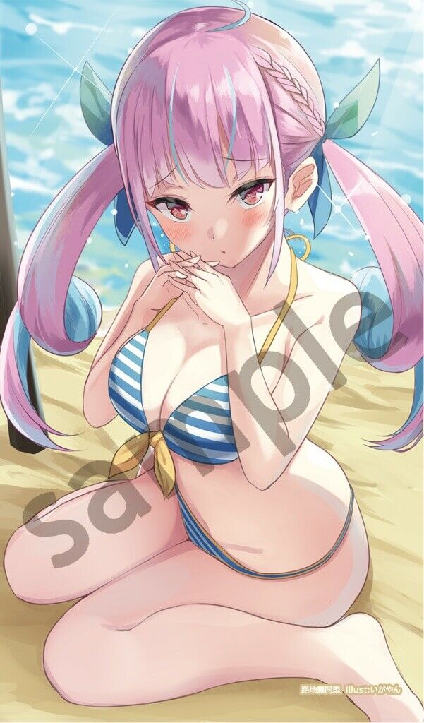 Air Comiket 98 Hololive Swimsuit Minato Aqua Playmat 600mm x 350mm rojiura1515