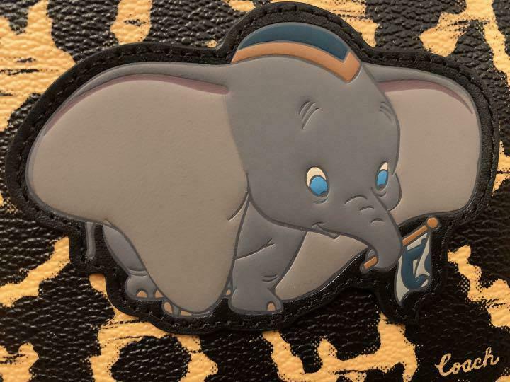 Coach x Disney Dumbo Pouch With storage bag and name tag Rare