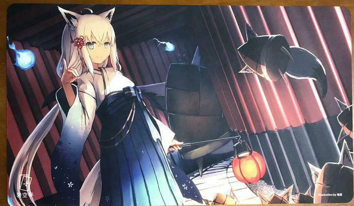 Shirakami Fubuki Oruyanke Sleeve PlayMat Set hololive 600mm x 350mm