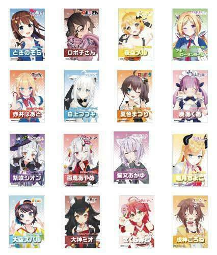 Hololive x Atre Akihabara 2019 Square Can Badge 16 Kinds Complete Set