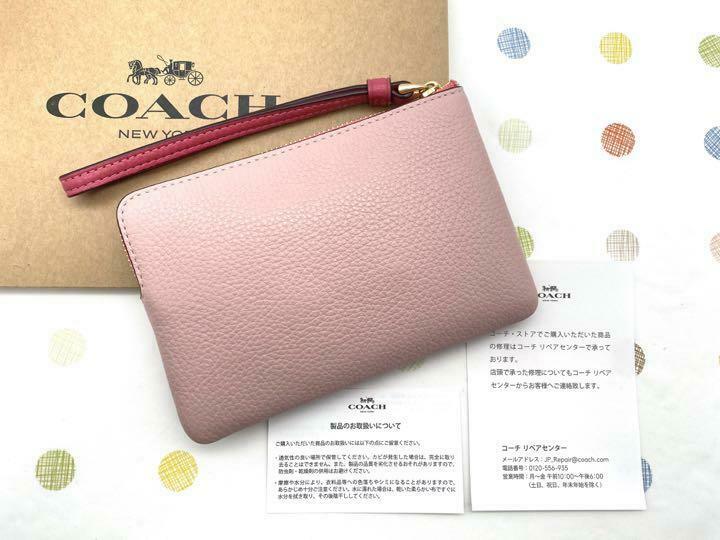 Coach x Disney Japan Limited Corner Zip Wristlet Skateboard Mickey Mouse Pink