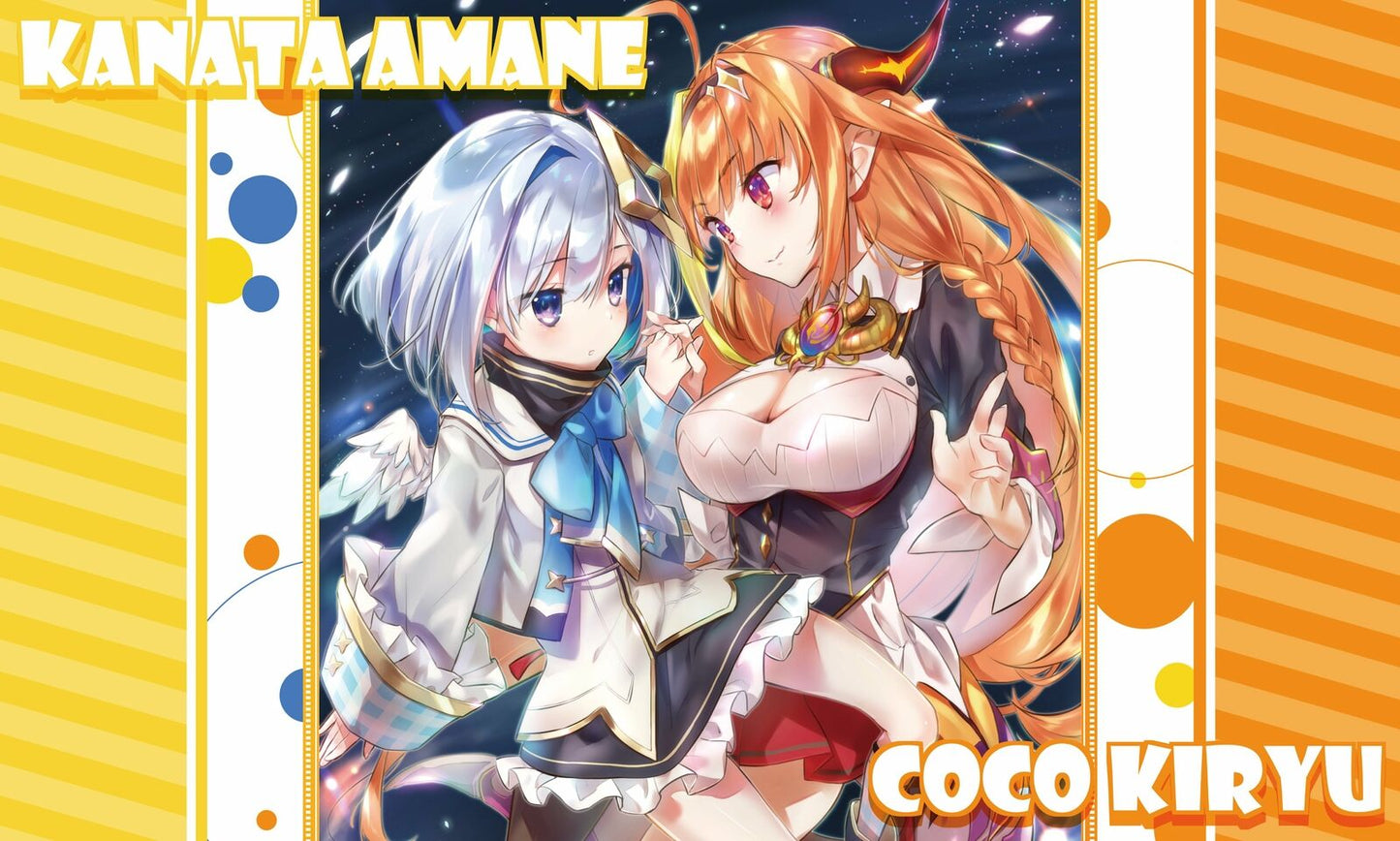 Playmat Hololive Amane Kanata Kiryu Coco 500mm x 300mm sanpan vtuber