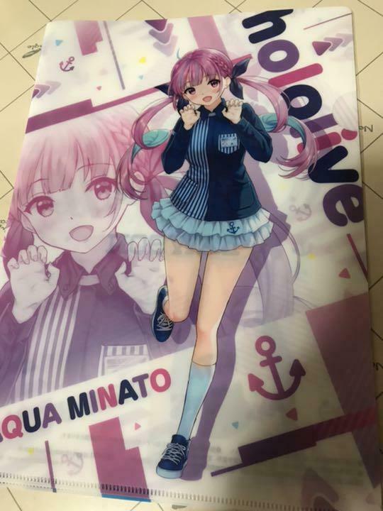 Lawson limited hololive Clear File 4 Types Set marine aqua okayu suisei