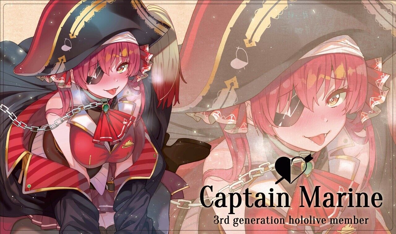 Comiket 98 Hololive Houshou Marine Playmat 350mm x 600mm rubber vtuber