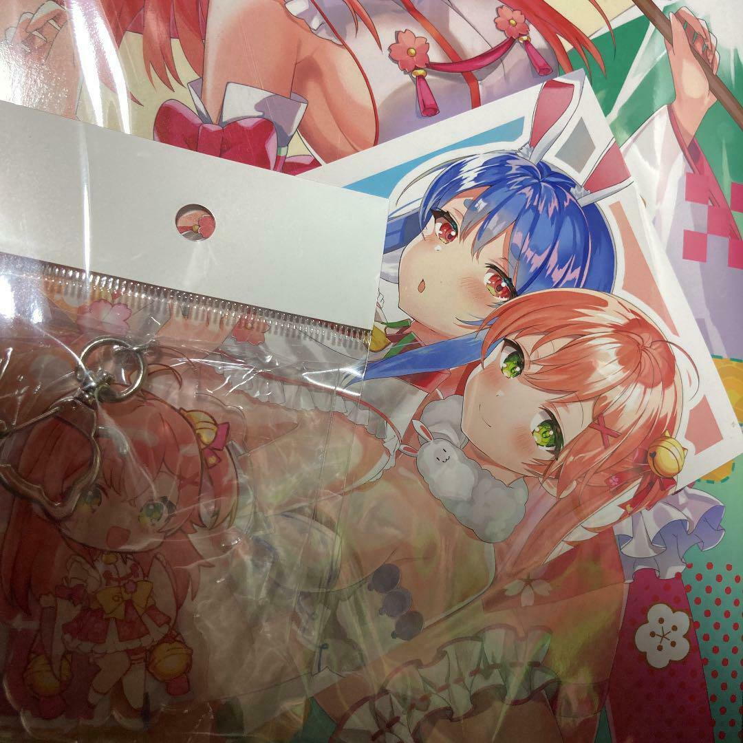 motunuki MIKOMIX Art book hololive Usada Pekora Sakura Miko Keychain Postcard