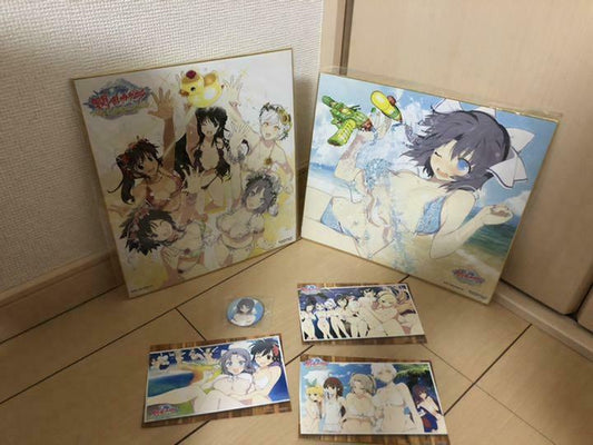 Senran Kagura Event lottery limited Shikishi art design paper Postcard Can Badge