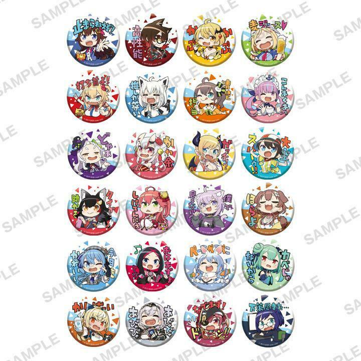 Hololive Capsule Can Badge Complete Set 24 Types Bushiroad korone pekora haato