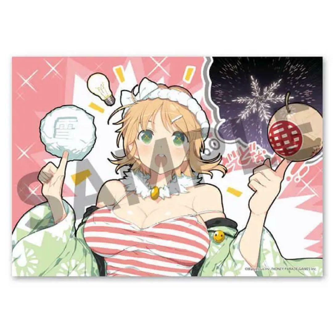Senran Kagura web lottery prize F bath mini poster 7 types can badge 5 types set