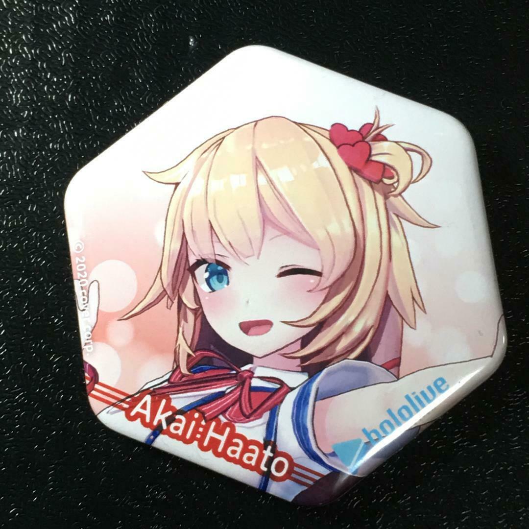 Hololive x Daimaru Umeda x atre Akihabara Limited Akai Haato Hexagon Can Badge