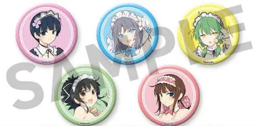 Senran Kagura web lottery prize F bath mini poster 7 types can badge 5 types set