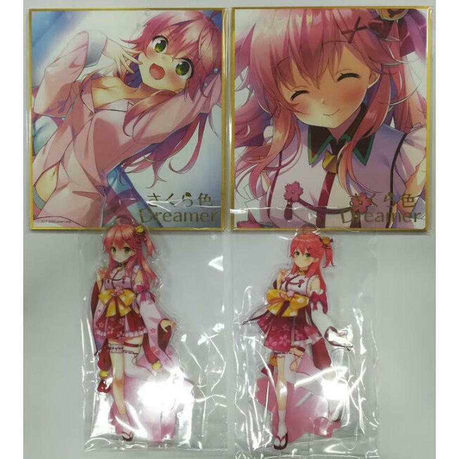 Hololive Sakura Miko Sakura Color Dreamer Set Acrylic stand Shikishi Art board
