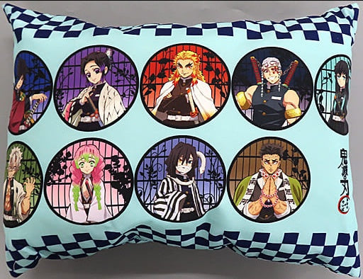 Bandai Cushion/Dakimakura/Body Pillar Blue Junior Pillow Demon Slayer Kimetsu no Yaiba