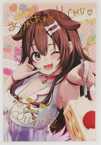 hololive hololive Birthday Anniversary 2020 Foil Stamped Reproduction Signature Postcard with Handwritten Thank You Inugami Korone