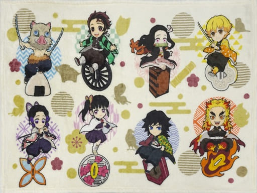 Bandai Dakimakura Cover Pillow Case/Sheet/Blanket Assembly 8 People/Mini Character Quietly Mini Character Throw Blanket Demon Slayer Kimetsu no Yaiba