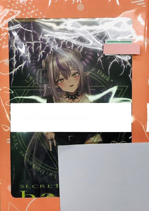 hololive hololive 1st Anniversary Handwritten Message Foil Stamped Copy Signed Postcard Laplus Darknesss