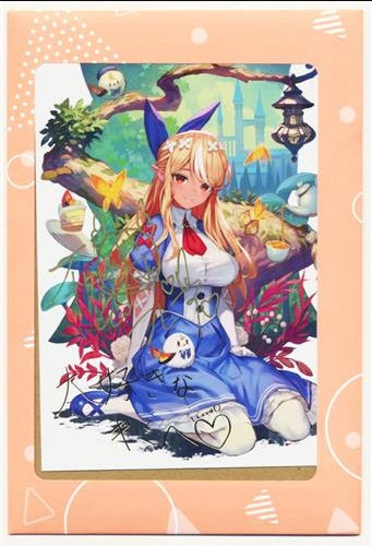 hololive hololive Birthday Celebration 2022 Hand-Drawn Handwritten Signature Foil-stamped Duplicate Postcard with Message Shiranui Flare