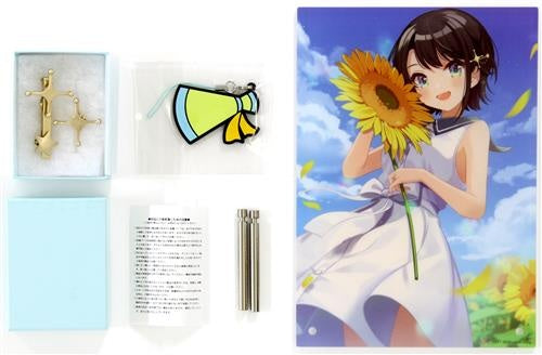 hololive hololive Birthday Commemorative Goods Set Acrylic panel drawn by Ui Shigure Subaru and matching tie pin Oozora Subaru's megaphone rubber strap Oozora Subaru
