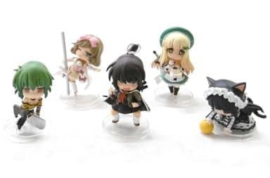 Chara-Ani/Marvelous AQL Trading Figure individual item Secret Hebi Joshi Gakuen Homura Gurentai Set of 5 3DS Soft Senran Kagura 2 -Shinku- Nyunyuu DX Pack Bundled with Toys Works Collection Niitengo