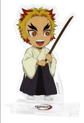 Kyoujurou Rengoku Wooden Sword Demon Slayer Kimetsu no Yaiba Infinite Train Edition / Red-light District Edition Character Emaki Cafe in ufotable Cafe x Machi Asobi CAFE Draw down random acrylic stand that connects characters Infinite Train Edition 2