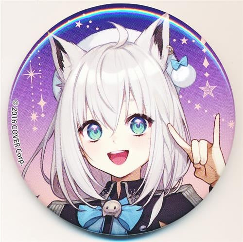 Chugai Mining hololive trading tin badge life-size ver. Shirakami Fubuki