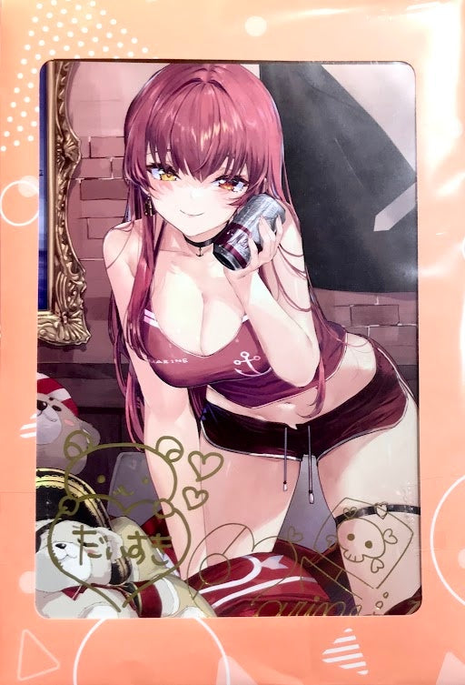 hololive hololive 3rd Anniversary Commemoration Foil Stamped Copy Sign Postcard with Handwritten Message Houshou Marine