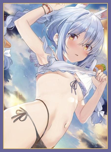 TCG sleeve 2 types set hololive Usada Pekora 60sheets Regular size 67 x 92mm