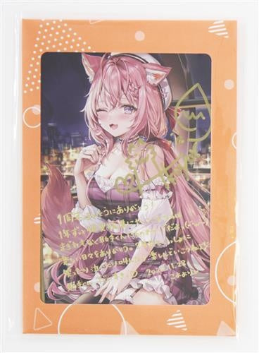 hololive hololive 1st anniversary anniversary Handwritten Signature postcard with foil stamped copy message Hakui Koyori