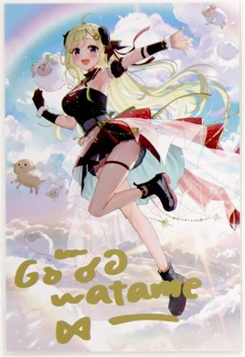 hololive hololive 2nd Anniversary Commemoration Foil Stamped Copy Signed Postcard Tsunomaki Watame