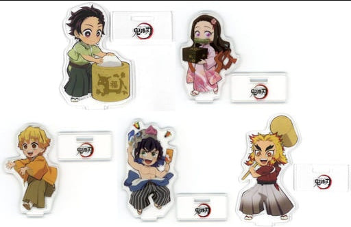 All 5 types set Demon Slayer Kimetsu no Yaiba x ufotable cafe New Year Event 2021 Random acrylic stand