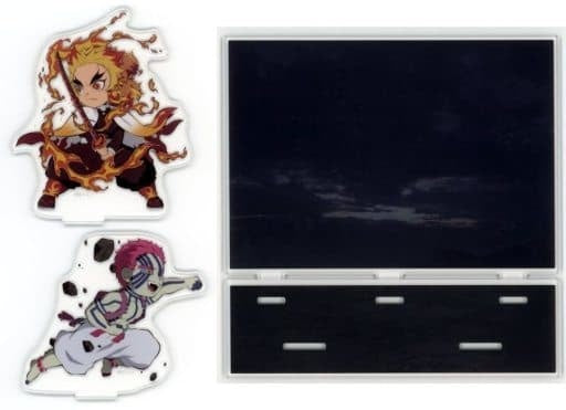 ufotable individual item Kyoujurou Rengoku Akaza Mini Chara Diorama Acrylic Stand Movie version Demon Slayer Kimetsu no Yaiba Infinite Train Burn your heart set Bundled items Air Comiket 2 goods