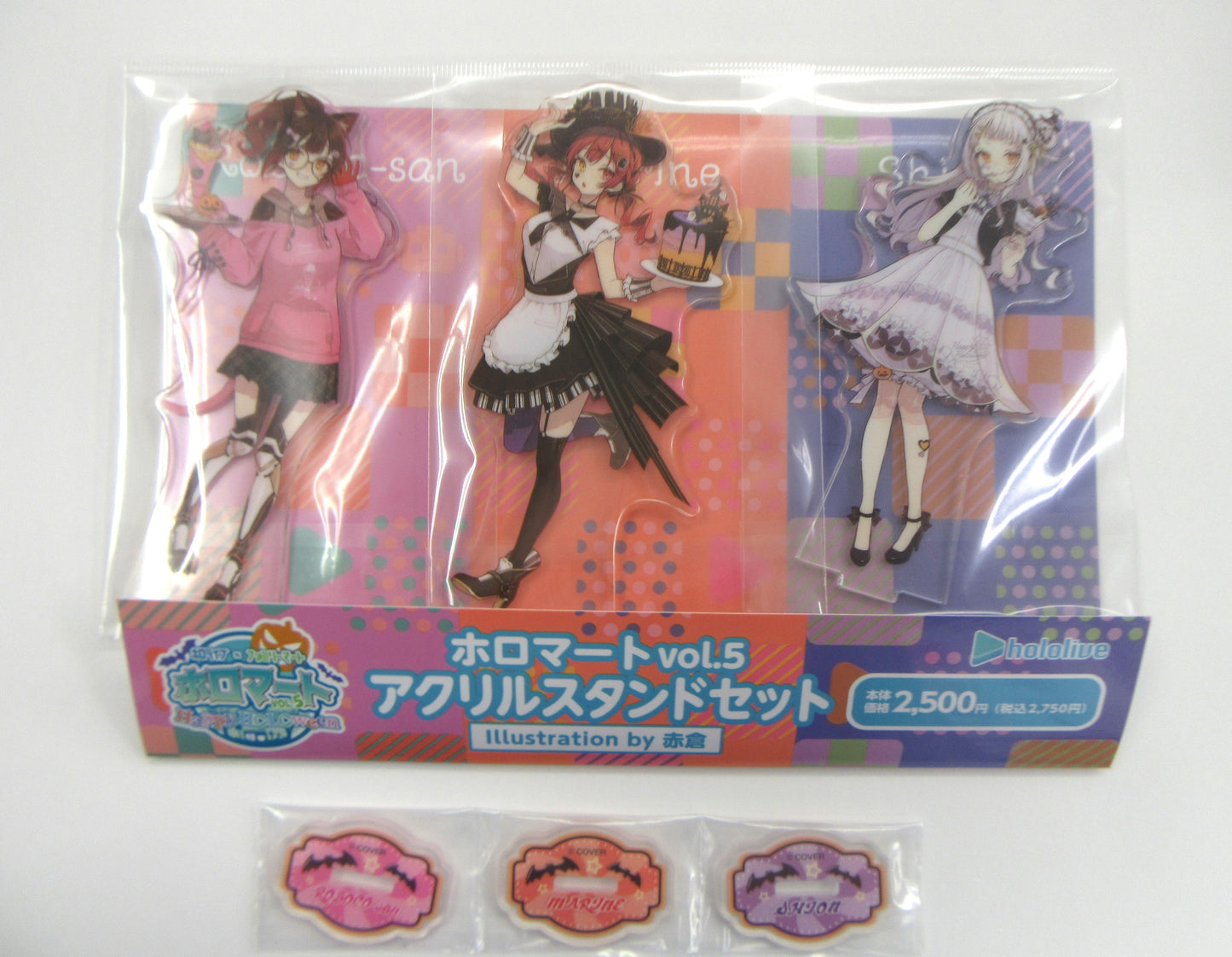 FamilyMart hololive x FamilyMart Holomart Vol.5 Happy Holloween Acrylic Stand Set Roboko-san Houshou Marine Shion Murasaki