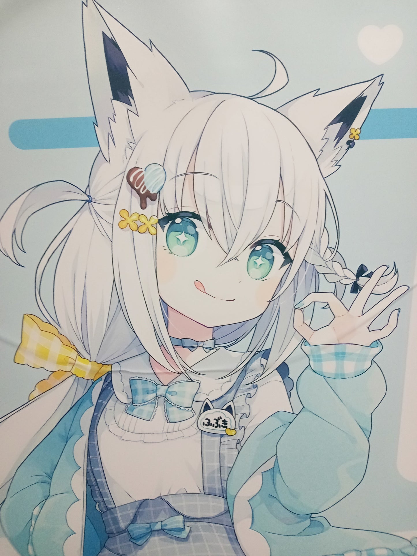 Lawson hololive life-size tapestry Shirakami Fubuki B