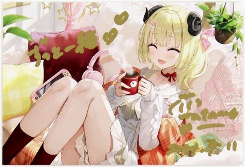 hololive hololive Birthday Anniversary 2021 Handwritten Signatureed Illustration Postcard Tsunomaki Watame