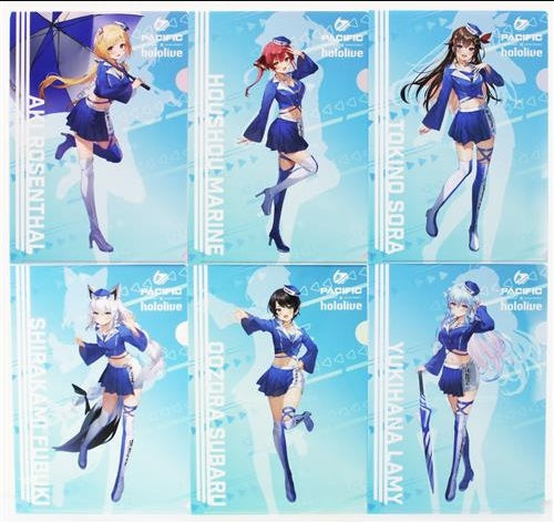 PACIFIC RACING TEAM hololive x PACIFIC RACING TEAM 2022 Clear file set of 6 Individual sponsor benefits