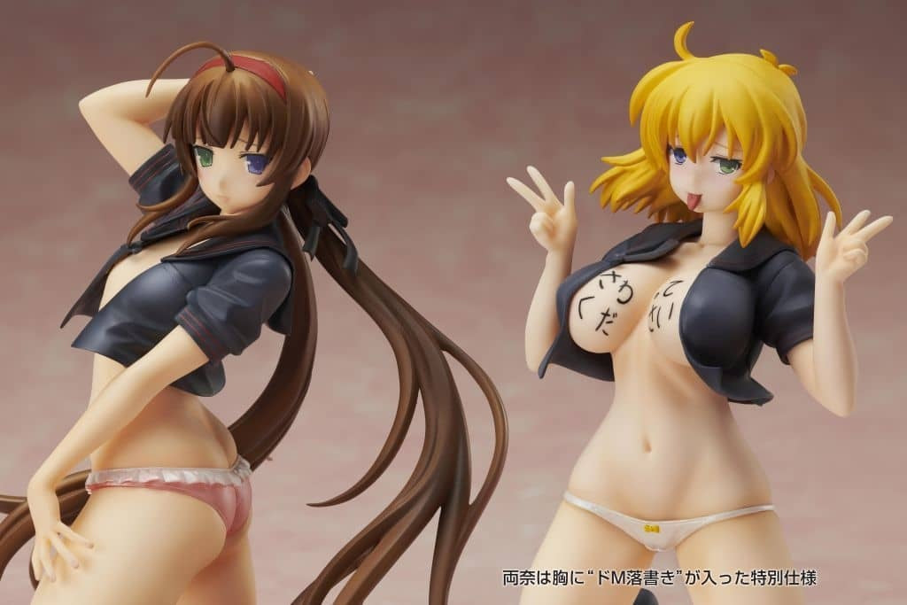 Prui Figure Reprint Ryobi x Ryona Sailor Suit Ver. Figure Set 2 Figure Set Senran Kagura NewWave G Burst Gokubi Girls Slender Glamorous 1/10 Pre-painted PVC Figure