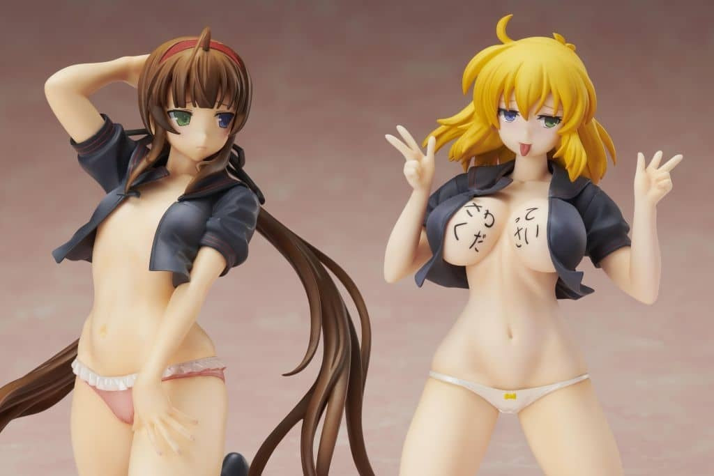 Prui Figure Reprint Ryobi x Ryona Sailor Suit Ver. Figure Set 2 Figure Set Senran Kagura NewWave G Burst Gokubi Girls Slender Glamorous 1/10 Pre-painted PVC Figure