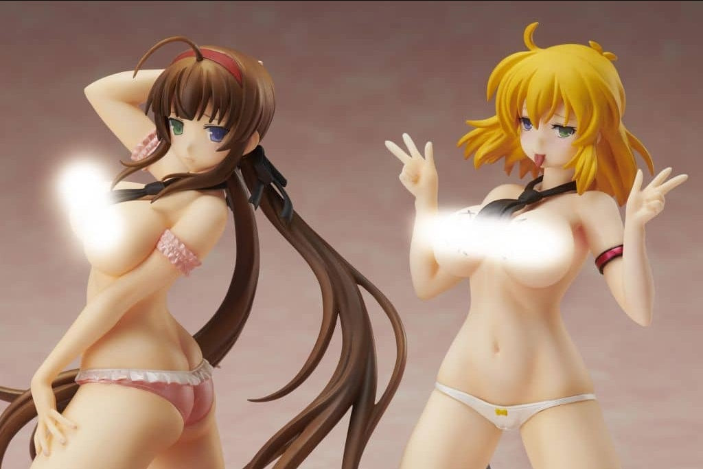 Prui Figure Reprint Ryobi x Ryona Sailor Suit Ver. Figure Set 2 Figure Set Senran Kagura NewWave G Burst Gokubi Girls Slender Glamorous 1/10 Pre-painted PVC Figure