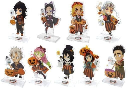 All 9 types set Demon Slayer Kimetsu no Yaiba x ufotable cafe x Machi Asobi CAFE Halloween Event 2021 Random Acrylic Stand B Group